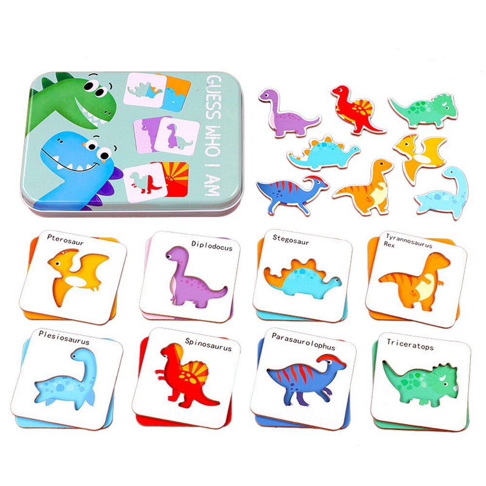 Baby 24 Pcs Card Jigsaw Cognitie Puzzel Vorm Matching Puzzel Cognitieve Leren Vroege Onderwijs Kaart Leren Speelgoed In Een Doos: 3