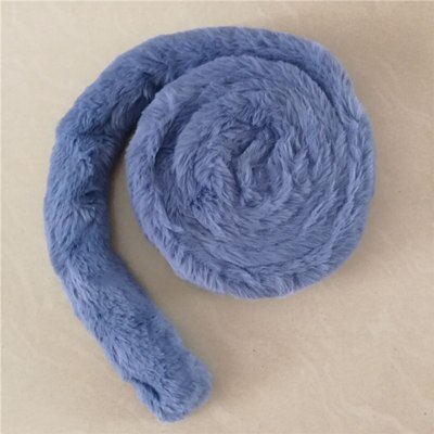 Dames bontjas riem lengte ongeveer 150cm meisjes klassieke eenvoudige zachte bont accessoires vrouwelijke riem  t109: Blauw