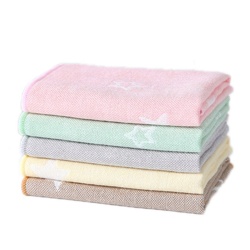 2 st spädbarnshandduk 25*25cm muslin handduk näsdukar två lager torka handduk