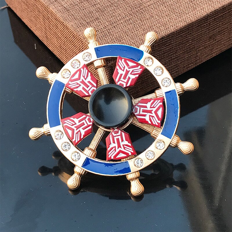 Zinc Alloy Metal EDC Fidget Spinner Double Layer Hand Spinner Anxiety Stress Relief Finger Toys Tin Box Package for Boys