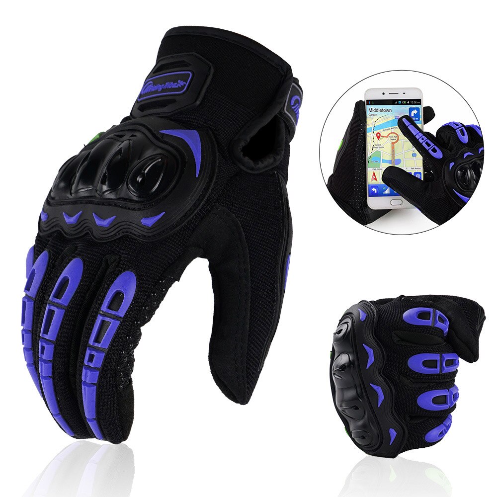 Touchscreen Motorcycle Gloves Breathable Waterproof Luva Motoqueiro Guantes Moto Protective Gears Motocross Riding Glove Gants: Moto Glove BU / M