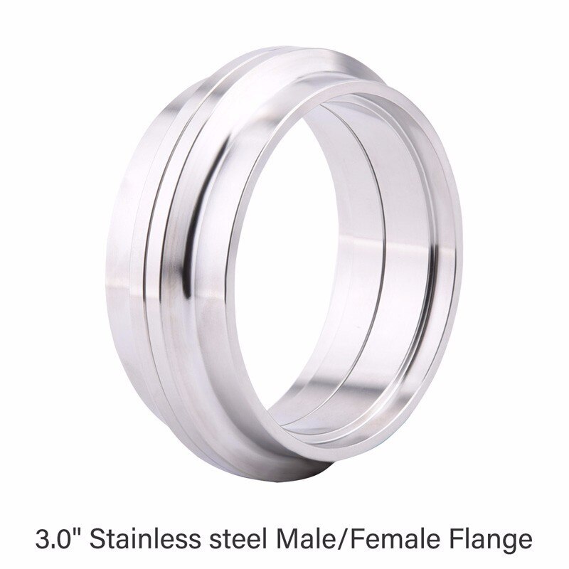 3.5" Stainless Steel V-Band Flange Kit Male Female Exhaust Flange Exhaust Pipes Downpipe Quick Release Clamp Auto Parts