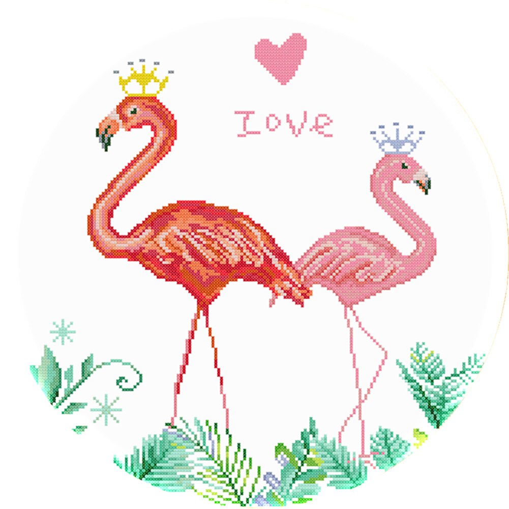 DIY Animal Cross Stitch Handmade Eco-cotton Thread 11CT Stamped Print Artwork Canvas Embroidery Kit Needlework Home Decor: E