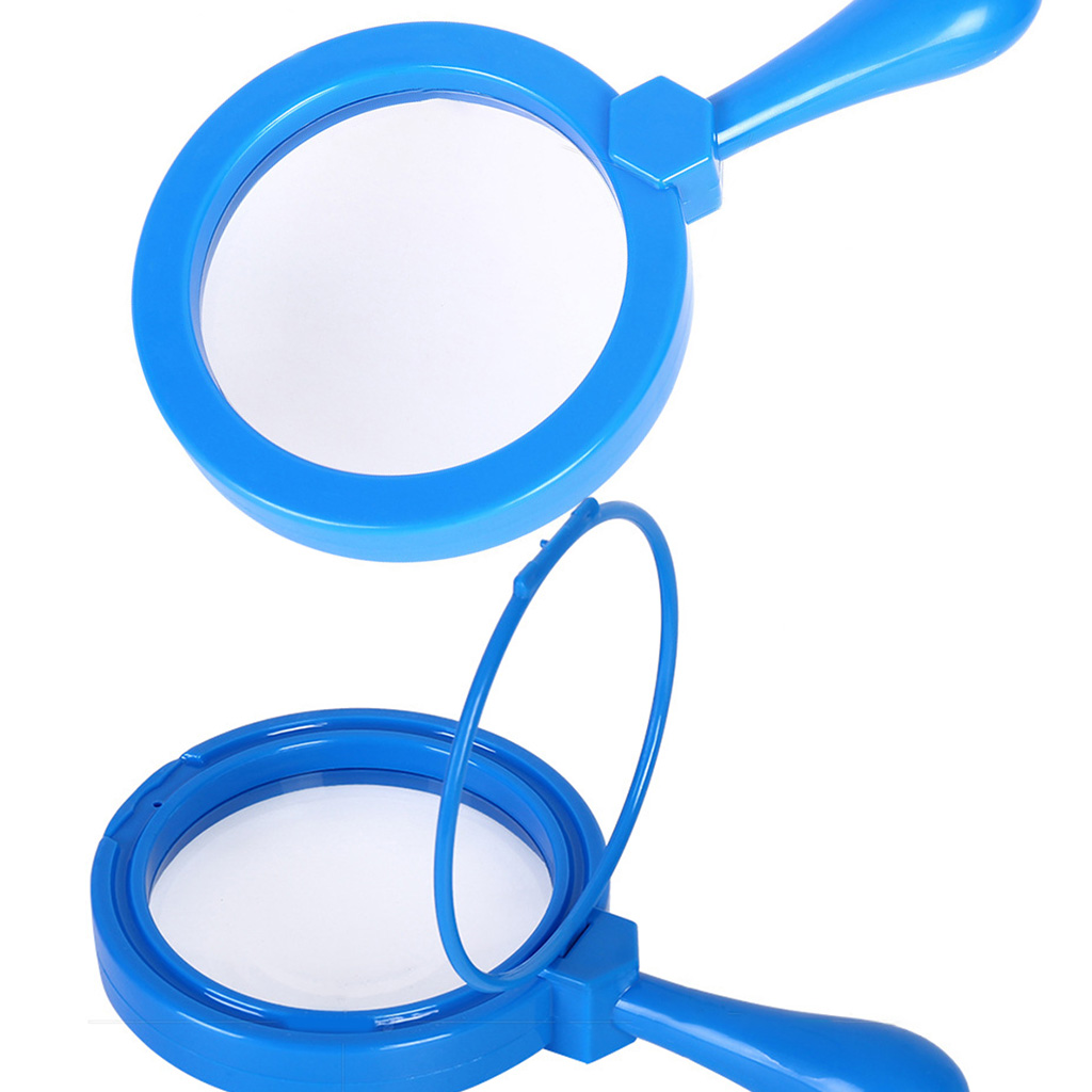 5x Handheld Magnifier with Plastic Handle High Cla-rity Reading Magnifying Glass Book Newspaper Maps Insect Observation