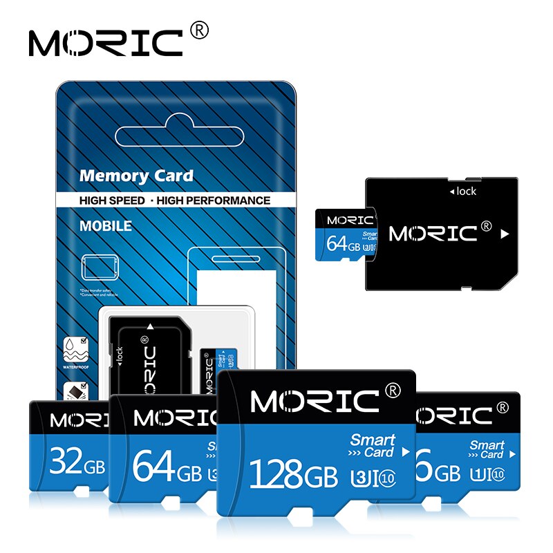 100% Original Moric Micro SD tarjeta SD/TF tarjeta Flash tarjeta de memoria Class 10 64GB 128GB 256GB 1 GB 2GB 4GB 8GB 16GB 32GB