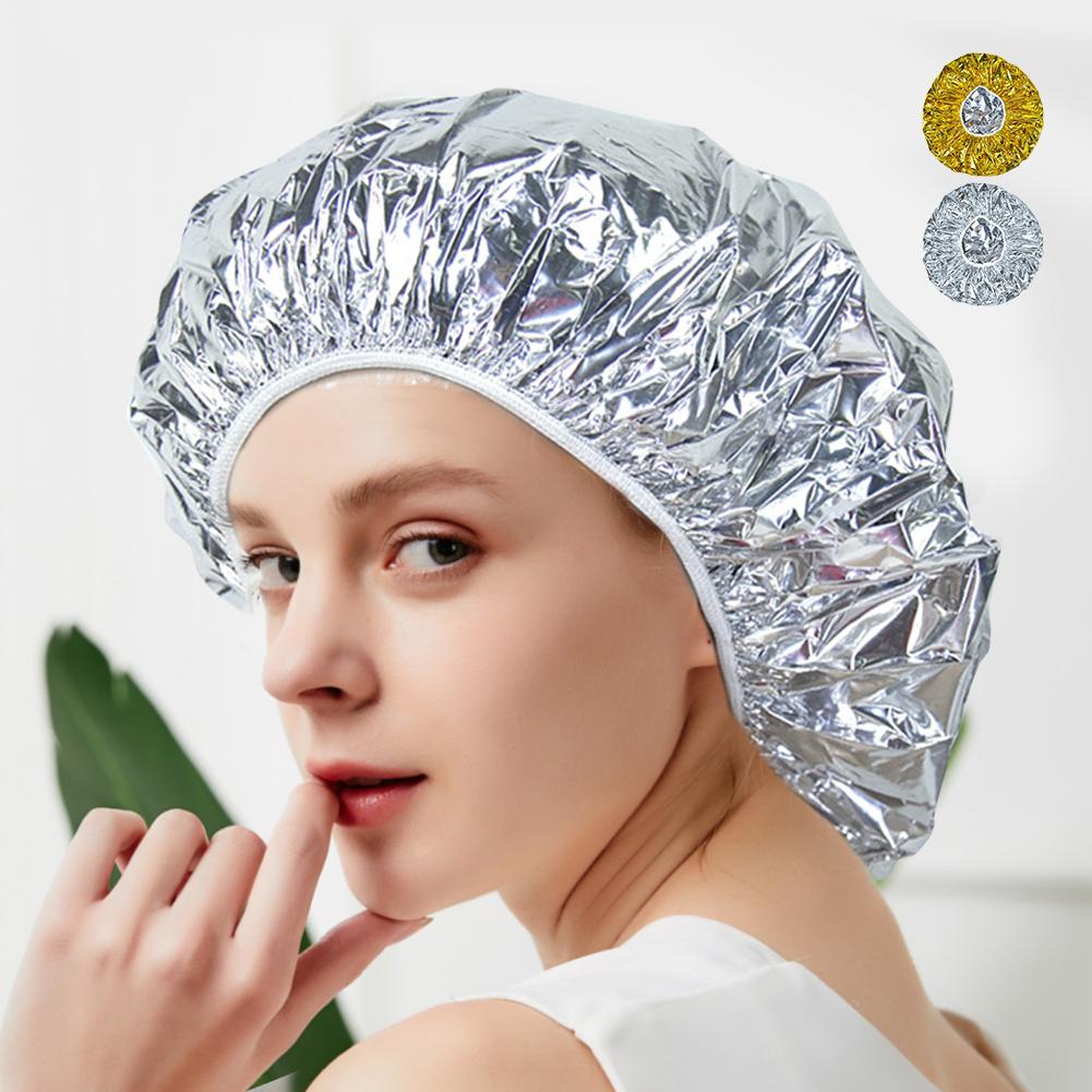 Tapones de papel de aluminio a prueba de agua, gorros de ducha desechables portátiles para salón de Spa, cuidado del cabello, 1 ud.