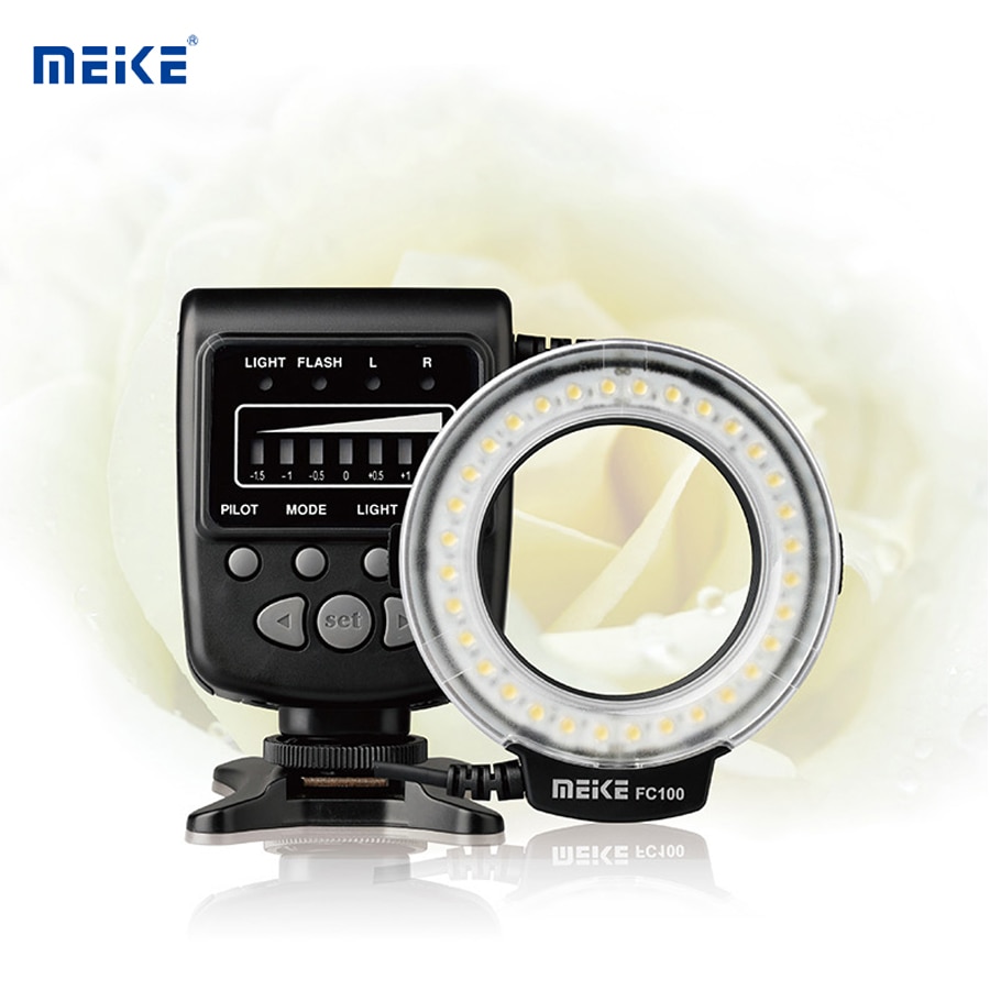 Meike FC-100 MK FC100 Macro Ring Flash Fotografie LED Speedlite Licht voor Canon Nikon Olympus Pentax DSLR Camera