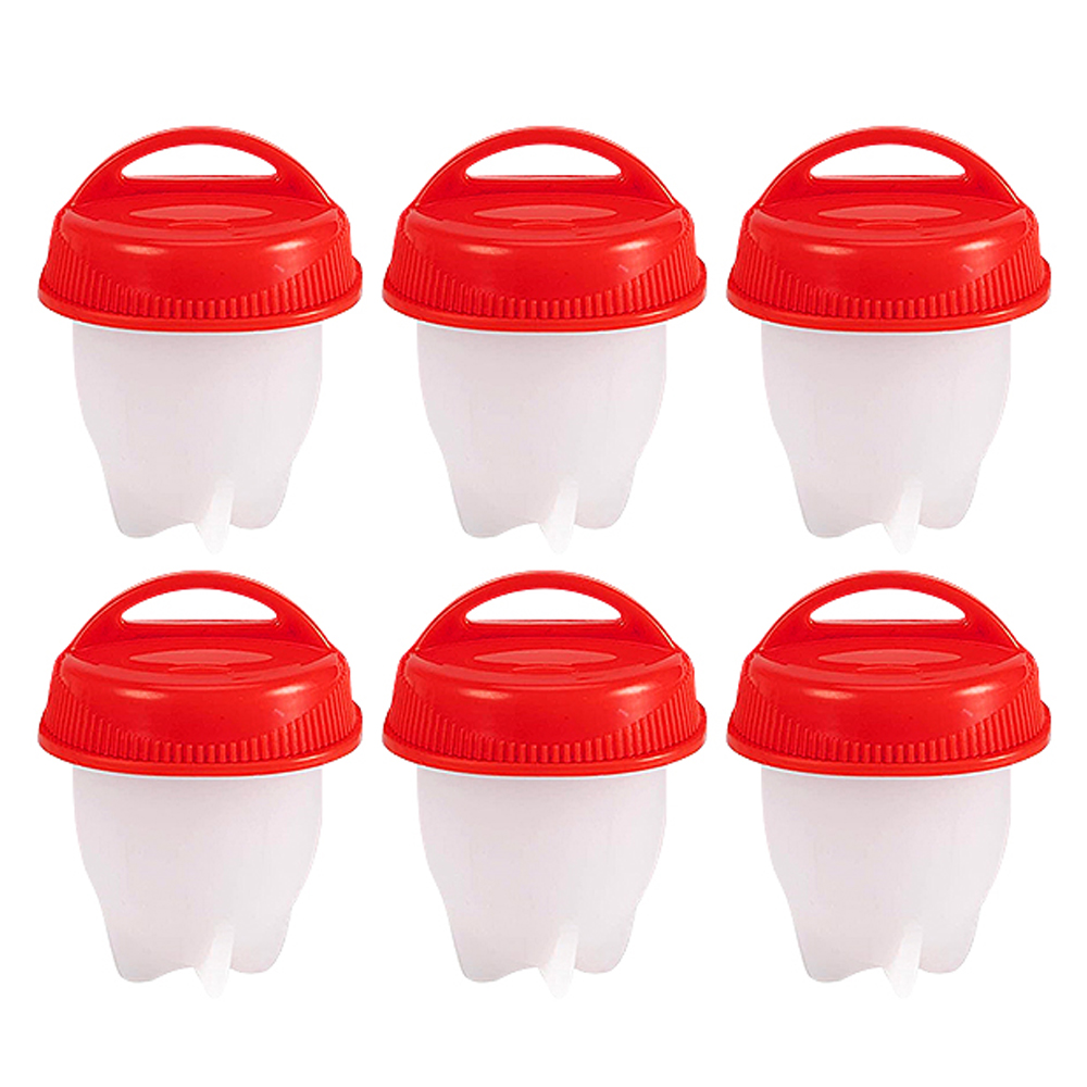 Cuiseur à œufs antiadhésif en Silicone, 3/6 pièces, chaudière à œufs, paquet d'œufs durs, moule, tasses pour le petit déjeuner, outils de cuisine