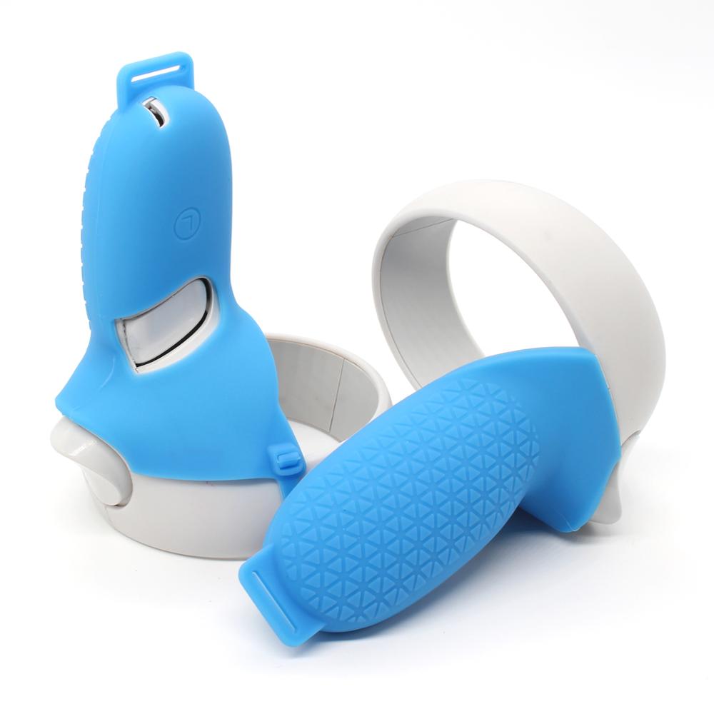 Siliconen Cover Voor Oculus Quest 2 Vr Touch Controller Beschermhoes Handvat Grip Voor Oculus Quest 2 Vr Meubi: Blue