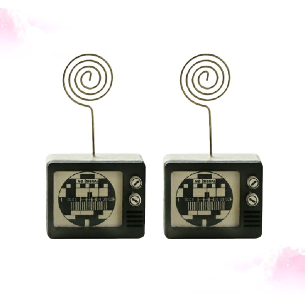 Memo clip vintage retro klok tafeldecoratie notitieklem fotoklem memo map voor huwelijksbanket: Foto 1