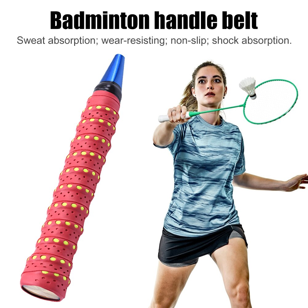 Badminton Squash Bal Racket Handvat Cover Strip Dubbele Kleur Badminton Overgrips Zweetband Tennis Tape Hand Grip Band