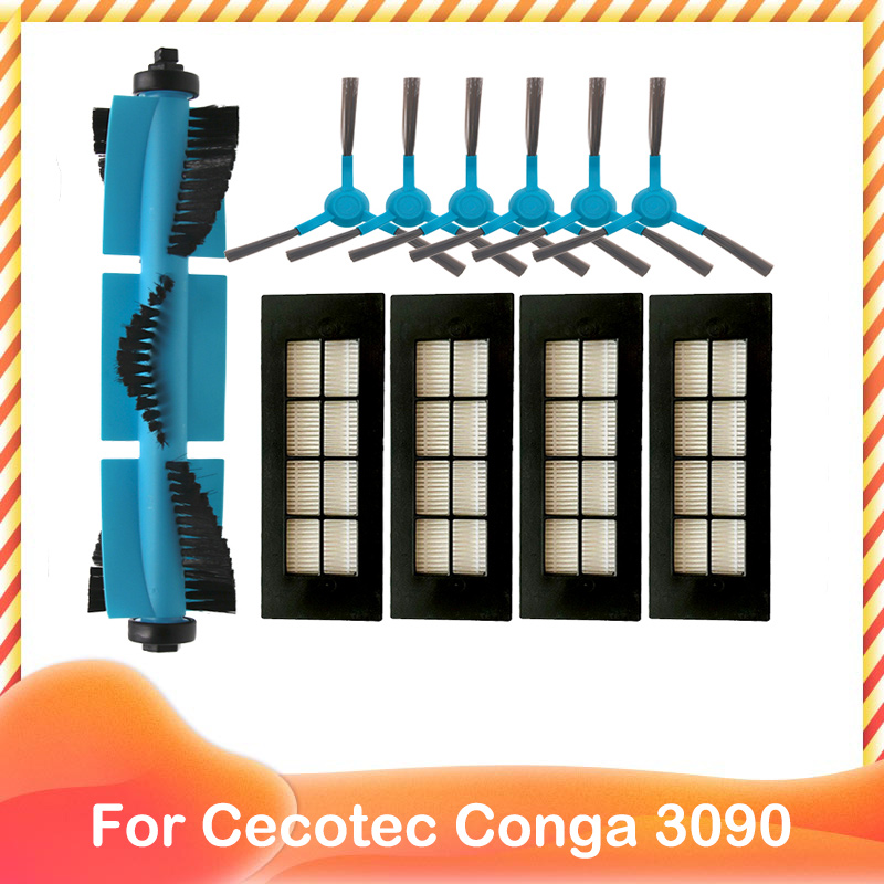 Para Conga 3090/Viomi 1X cepillo lateral de rodillo principal filtro Hepa paño de mopa trapo repuestos de limpiador accesorio de Robot aspirador: Naranja