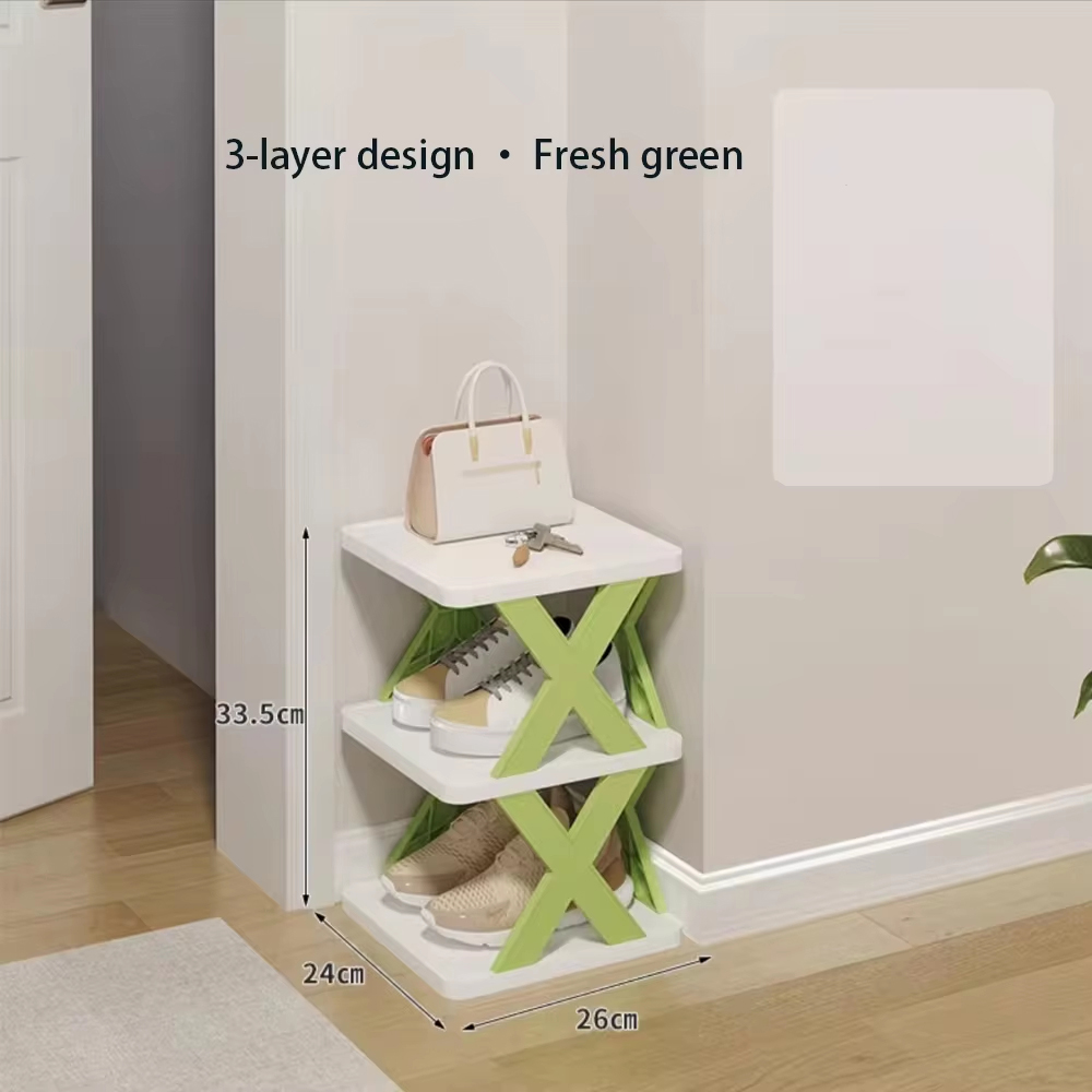 Zusammenklappbare Schuhregale, multifunktionale Aufbewahrung, Haushaltsregal, spart Höhle Familienraum, abnehmbarer, mehrschichtiger, einfacher Schuhregalschrank: Dunkelgrau