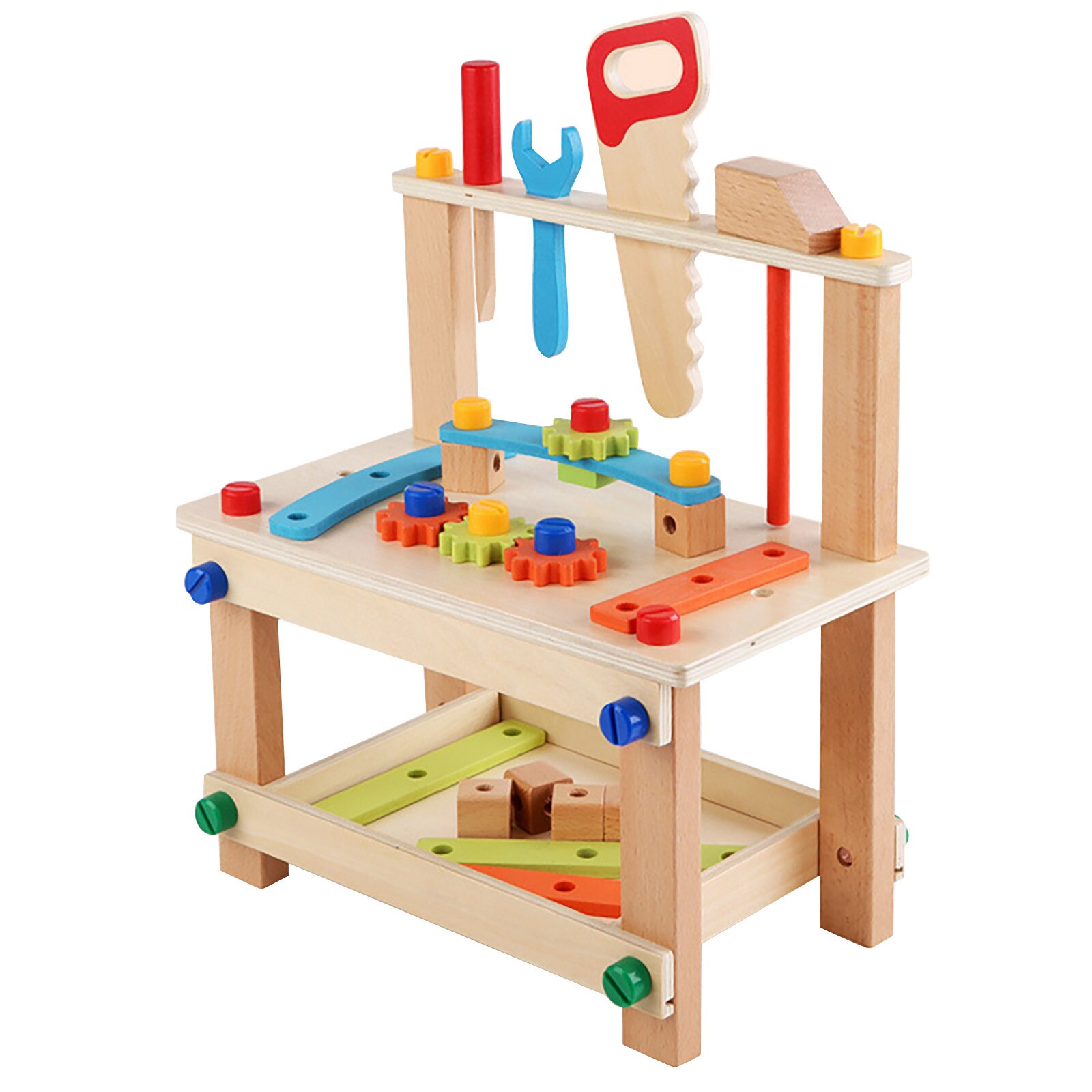Houten Simulatie Tool Tafel Schroef Moer Combinatie Demontage En Reparatie Kinderen Educatief Speelhuis Speelgoed Jongen Meisje