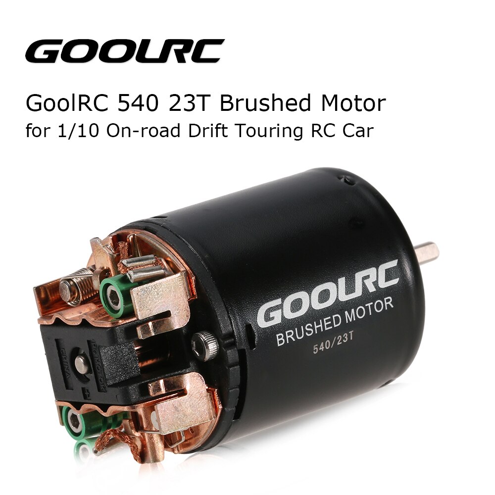 GoolRC Moteur 540 Motor RC Car 1:10 Parts 13T 17T 21T 23T 27T 35T 45T 55T 80T Brushed Motor 60A Brushed ESC for Traxxas 12428: 23T