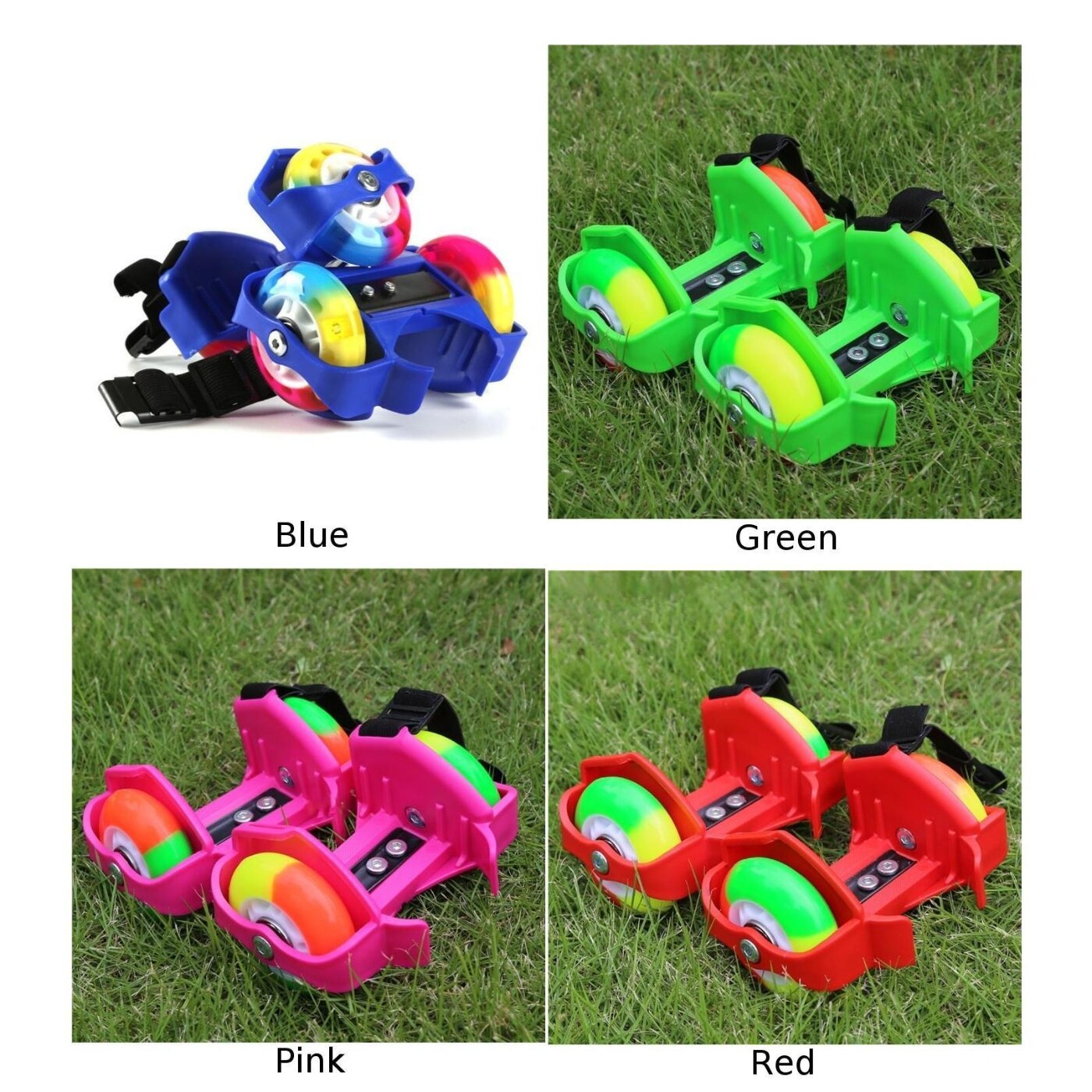 1 par de zapatos de dos ruedas para niños, zapatos de tacón de patín con luz ajustable para de Chico, conducción nocturna intermitente