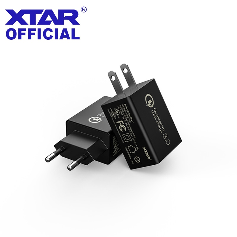 XTAR 18W USB Fast Charger - QC 3.0 Quick Charge - EU/US/UK Adapter for iPhone, Huawei