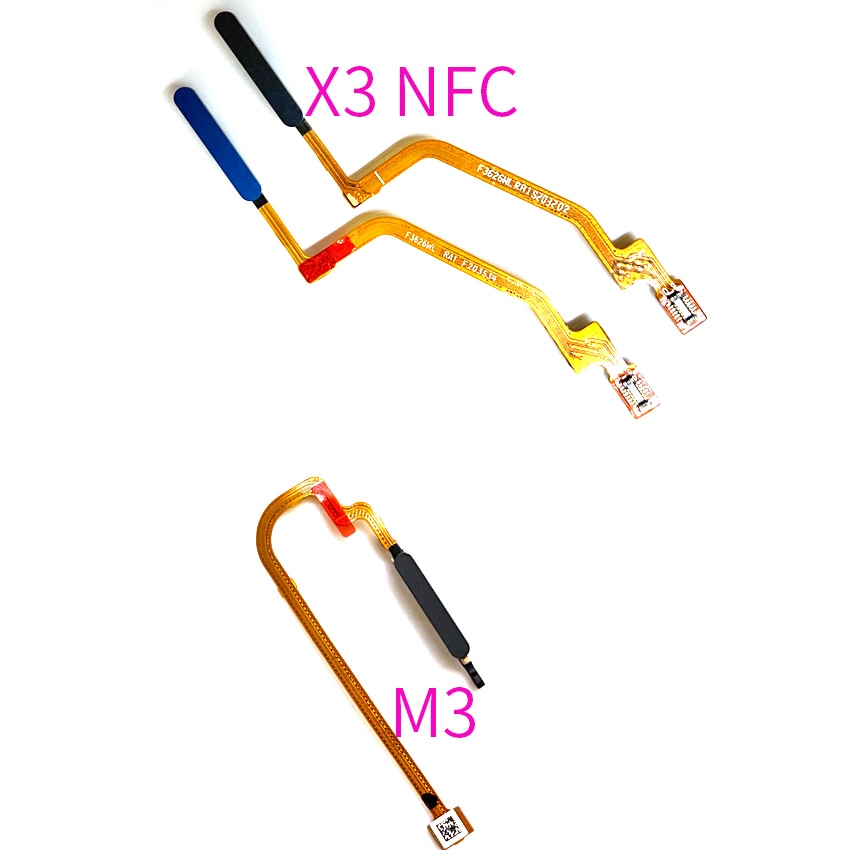 Para Xiaomi Mi POCO X3 NFC M3 Sensor de huellas dactilares botón de inicio cinta Cable flexible