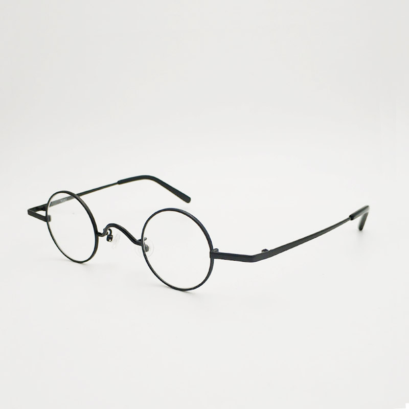 Round adult glasses, very small lens size, gold， black, silver size 36 mm ，Myopia Optical Prescription Glasses