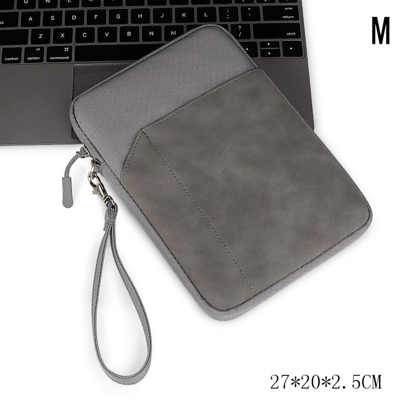 Draagbare Laptop Beschermende Tas Ipad Telefoon Organiseren Pakket Kantoor Document Pouch Vergadering Data Opslag Handtas Accessoires Artikelen: M Dark gray