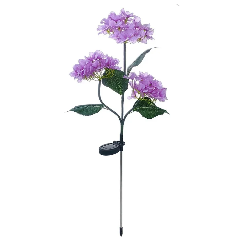 Led simulering blomsterlampe havelampe udendørs soldrevet broderet kugleblomsterlamper gårdspladsdekoration: Solrig gul