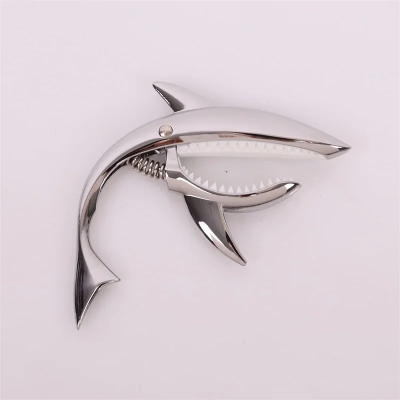 Capodastre de guitare requin en métal, alliage de Zinc de , Clip à changement rapide, pont de guitare basse, accessoires d'instruments à cordes: Bourgogne