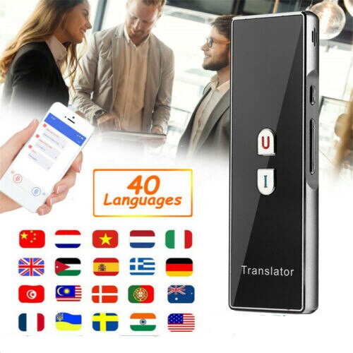 Draagbare Smart Voice Vertaler Draadloze Bluetooth Vertaler Ondersteuning 40 Talen Vertaling Stem Instant 4D14