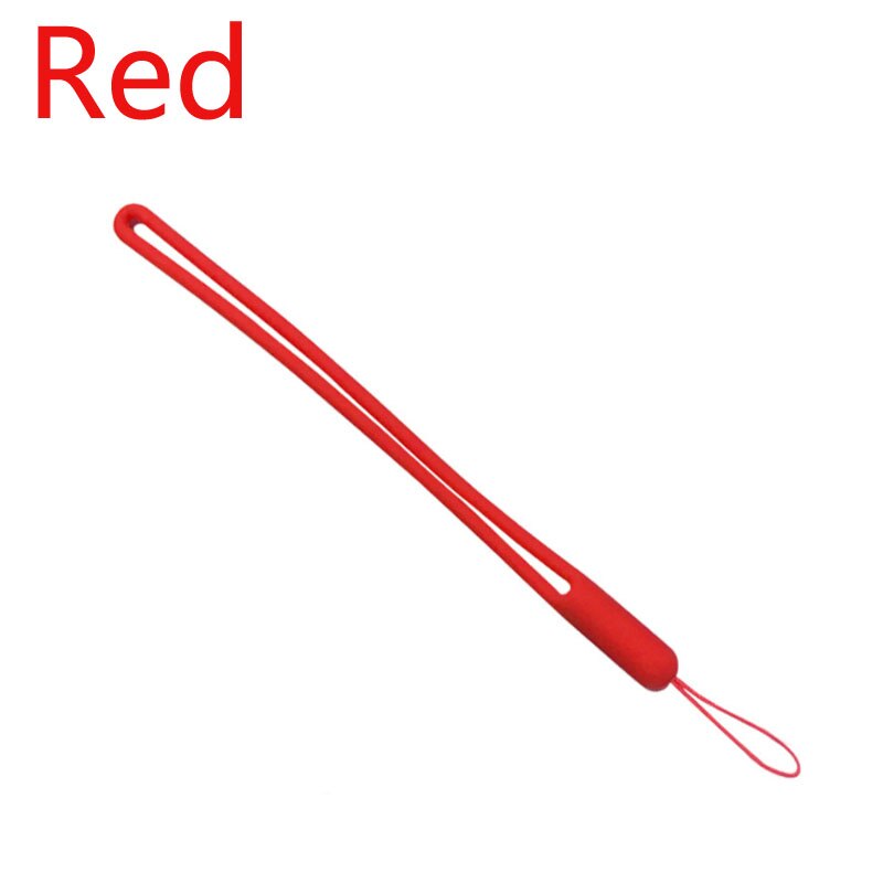 Korte Siliconen Mobiele Telefoon Lanyard Houder Telefoon Pols Bandjes Lanyards Sleutelhanger riem Id-kaart Gym USB Badge Koord Opknoping Touw: Red