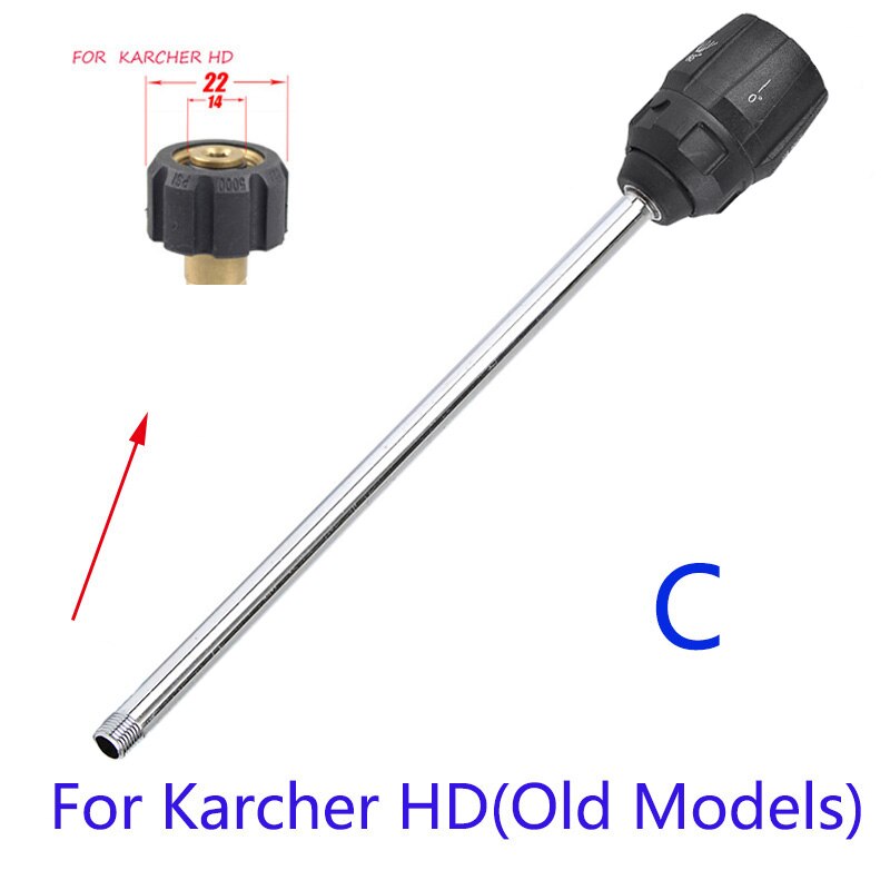 Pressure Washer Metal Wand Tips Water Spray Lance Spear Quick Jet Tips Washer nozzles for Karcher Bort Nilfisk Bosch Lavor spear: Gold