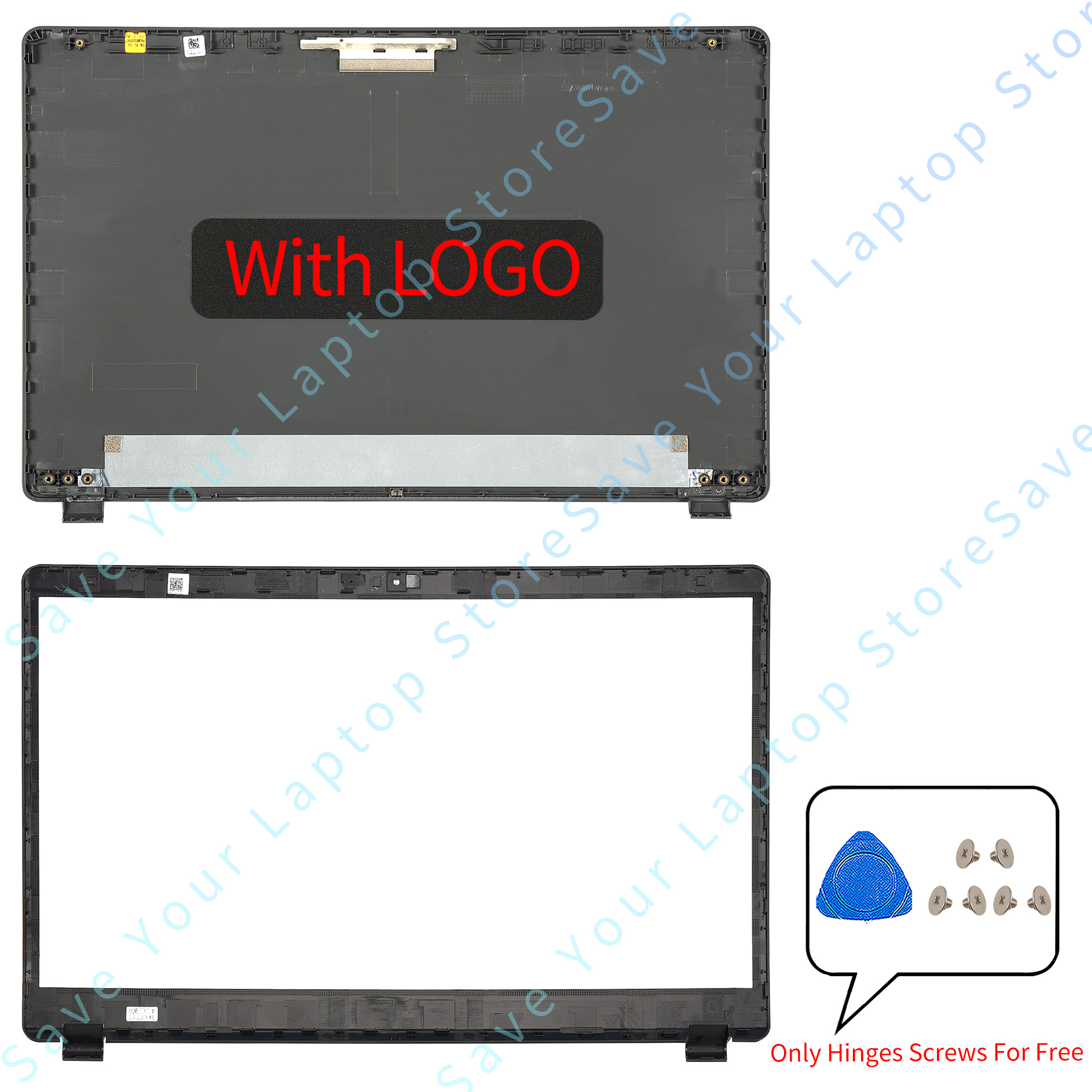 For Aspire 3 A315-54 A315-42/54K/56 N19C1 EX215-51/52 Top Case LCD Back Cover Bezel Hinges Laptop Cases Replace: dark green