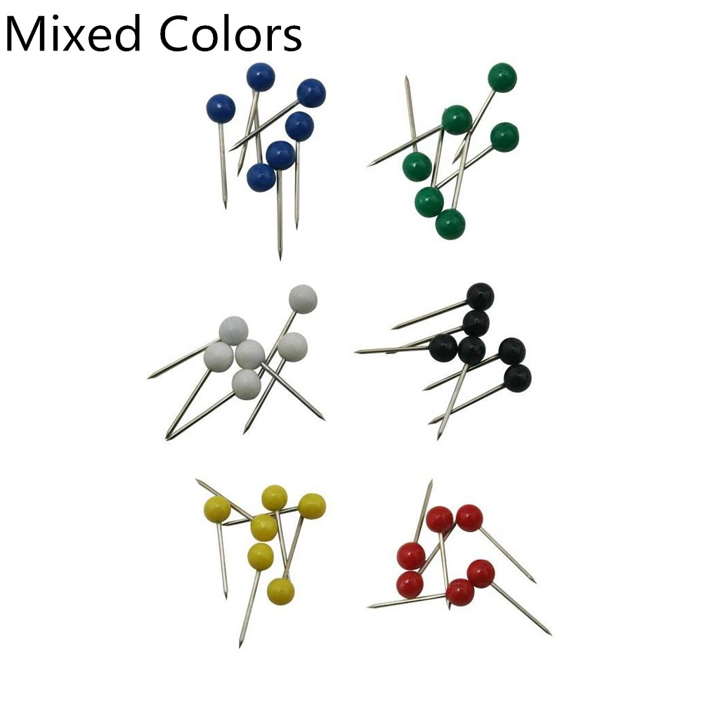 300pcs Mixed Color 0.16-inch Diameter Small Head Map Tacks Small head map tack