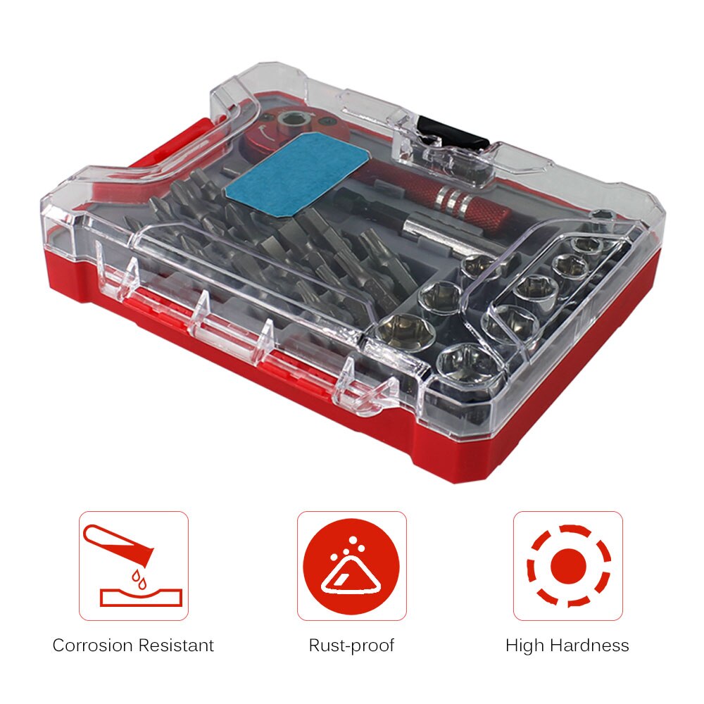 28pcs Ratcheting Screwdriver Set with 9 Sockets & 16 Bits Multifunctional 28-Piece Home Repair Tool Ratchet Screwdriver Bit Kit