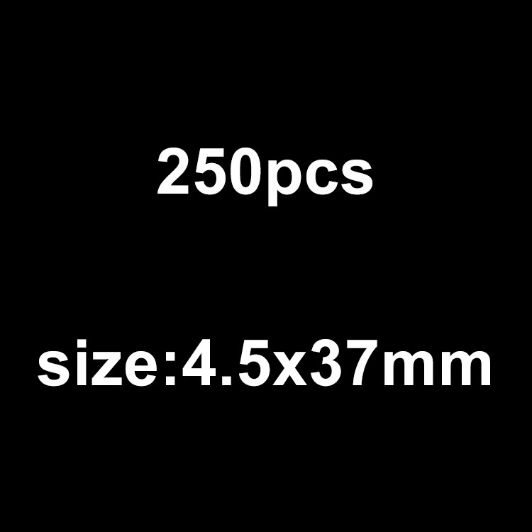 250 pz/50 sacchetti 4.5*37mm 3.0*25mm bastoncini da pesca a luce chimica bastoncini di incandescenza bastoncini di luce da pesca fluorescenti esca per pesci strumento di allarme: 4.5x37mm