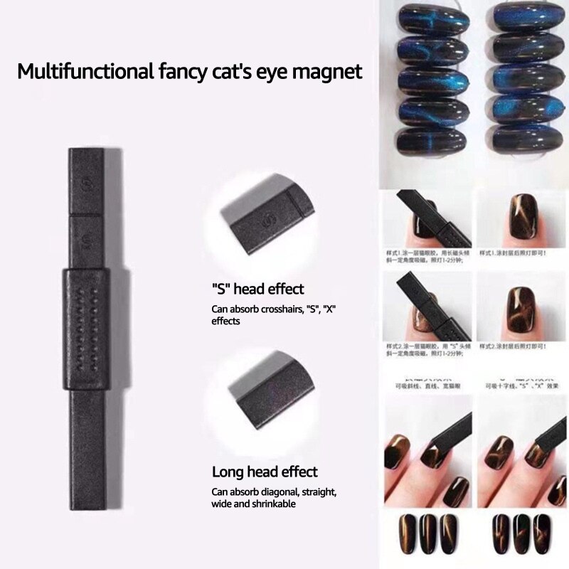 Nail Art Magnetic Nail Magnet Stick Nail Magnet Tool Set 15Pcs Nail Art Kit Flower Line Stripe Nail Magnet