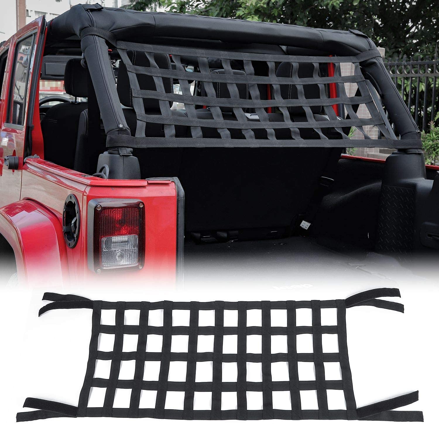 Mesh last netauto taknät hängmatta för jeep wrangler yj tj jk jku jl jlu 1987
