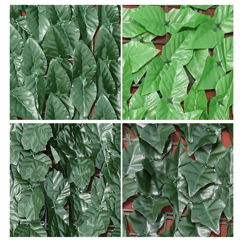 Artificial Faux Ivy Leaf Fence Privacy Screen Outdoor Garden Panel Hedge Garden Buildings Artificial Decoration