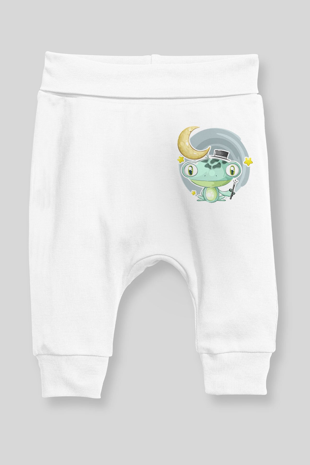 Angemiel Baby Wizard Frosch Baby Junge Pluderhosen Pantalon Weiß