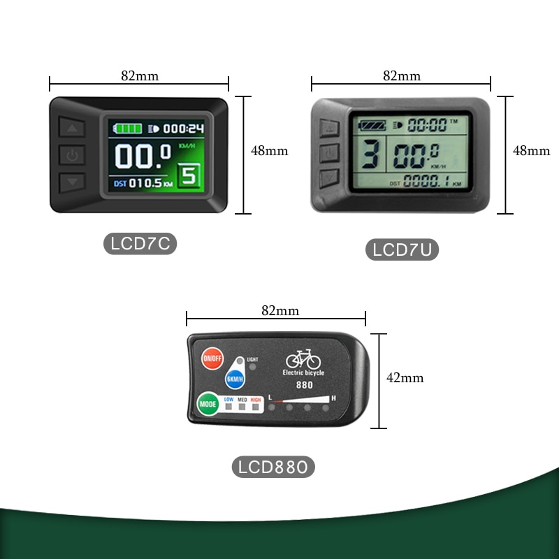 Kt Ebike Lcd Led Display Kuteng 24V 36V 48V Lcd3 Lcd8h Led 880 LCD7 Elektrische Fiets display Voor Elektrische Fiets Kit