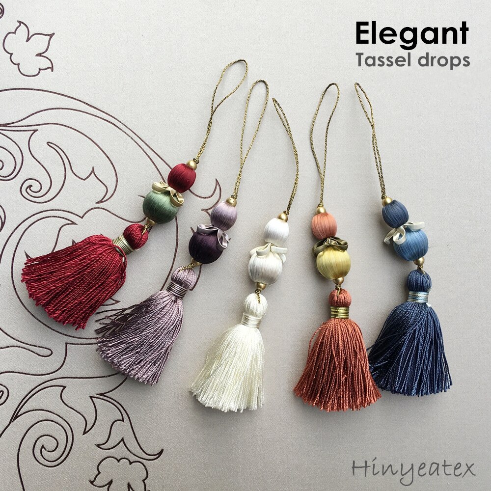 Delicate Kleine Viscose Sleutel Kwastje Druppels voor Hometextile Tafelloper Sofa Cover Volant Tas Decoratieve Accessoires