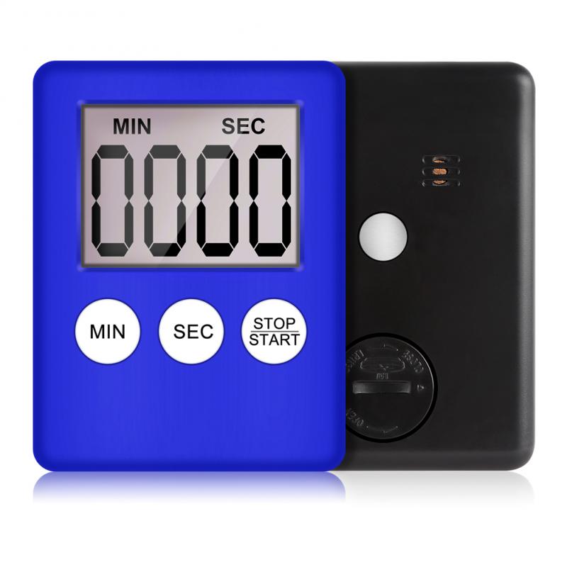 1 Stck Magnet Uhr Schlaf Stoppuhr Uhr Timer Mini LCD Digital Anzeige Küche Timer Platz Küche Countdown-Alarm Heimat Cocina: Marine Blau