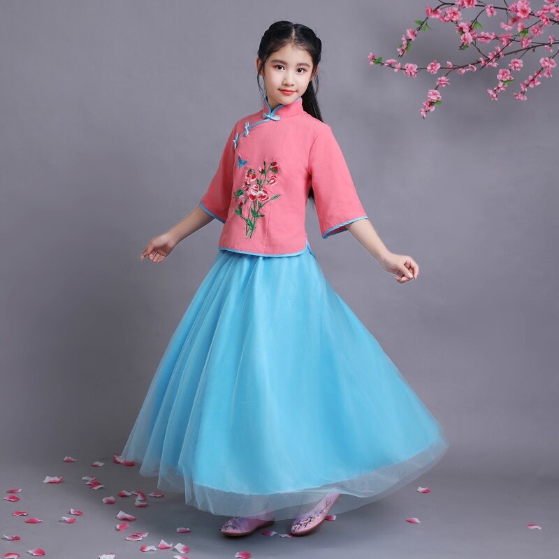 Mode Hanfu Jurk Chinese Dans Kostuums Meisjes Guzheng Dans Kostuums Tang-dynastie Vintage Fee Prinses Jurk voor Coaplsy: rose red / XL