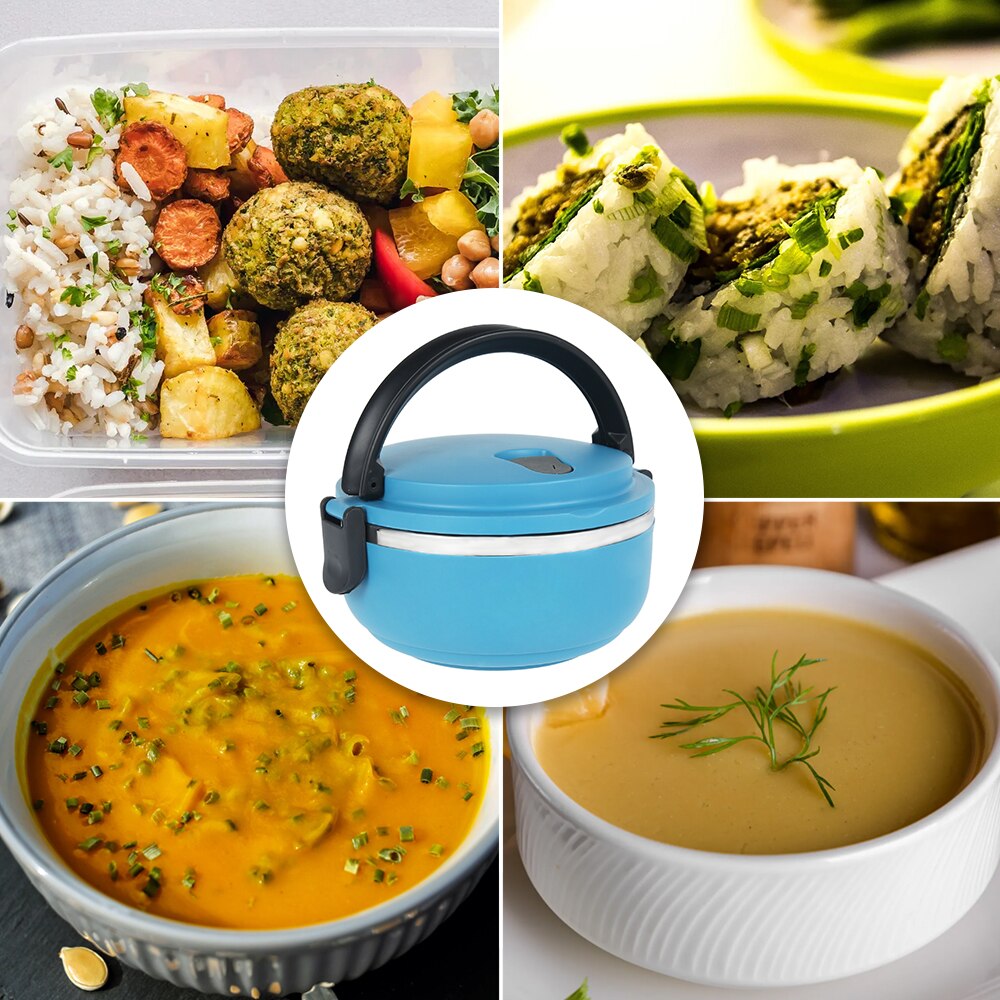 1Layer Rvs Isolerende Thermische Lunchbox Bento Kantoor Servies Picknick Voedsel Opslag Container Lekvrij Thermos Lunchbox
