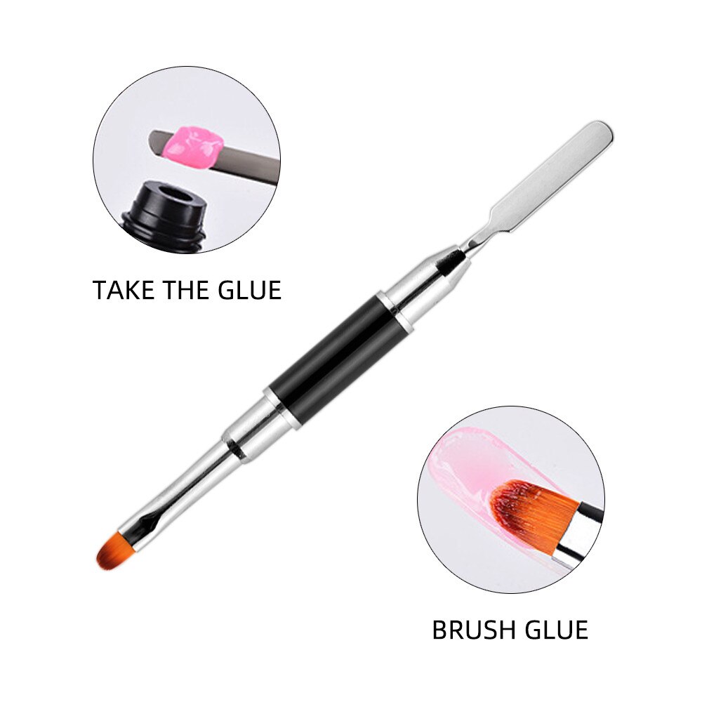 1pc Neue Dual-benutzen-Stift Stahl drücken Manikübetreffend Licht Therapie Kristall Stift Gemalt Kristall Geschnitzt Pinsel UV Gel näGel machen-hoch Werkzeuge