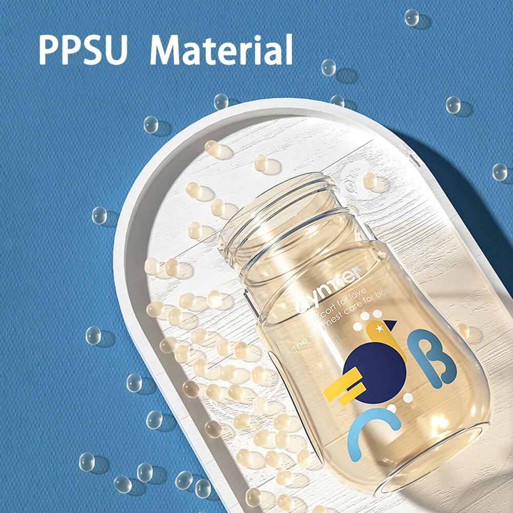 Biberon anti-fuite sans BPA pour bébé, gros calibre, bec de canard, eau, lait, PPSU, avec paille en Silicone
