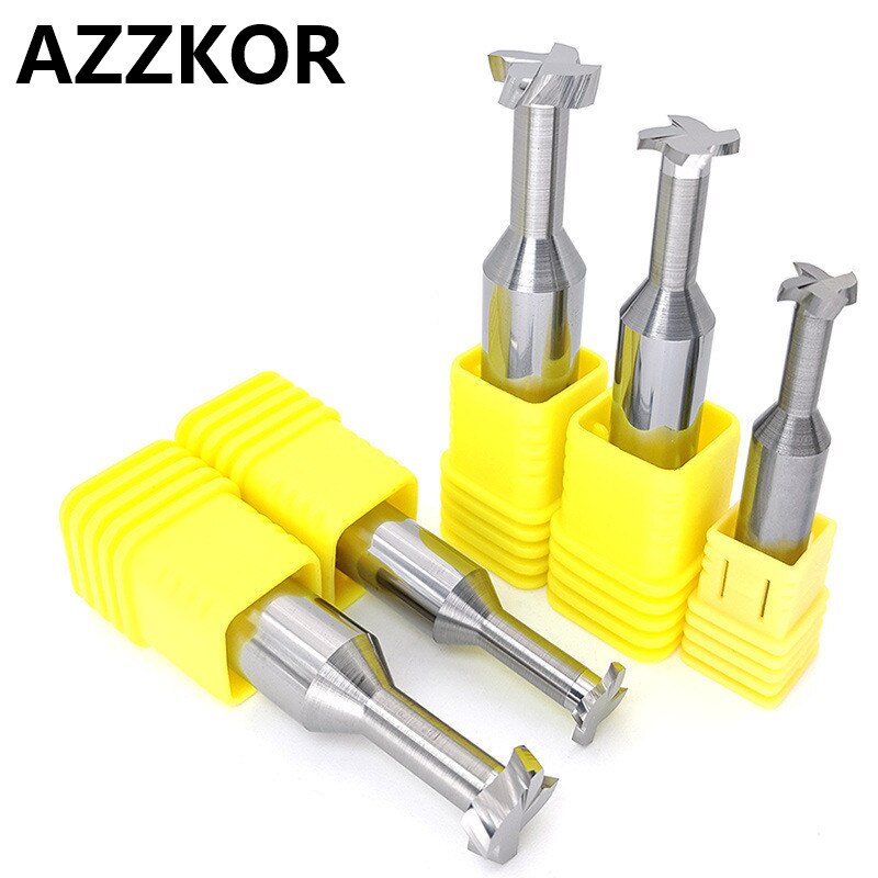 Tungsten steel Whole Alloy Milling Knife T Slot Milling Cutters Machining Hard Aluminum Copper Wood Special Groove Type Cutters
