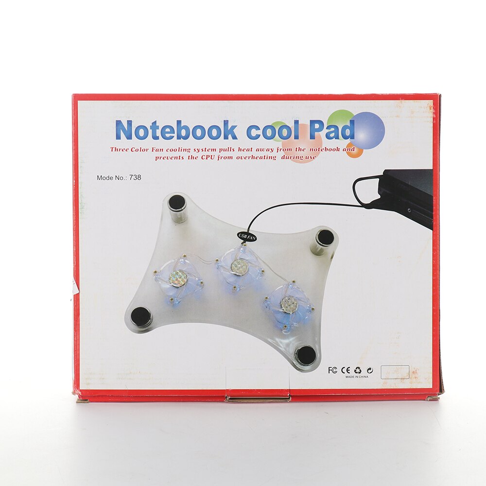 Laptop Stand Laptop Desk Support Three Cooling Fan Notebook Computer Stand USB Rack Holder Cooling Heat Dissipation Stand