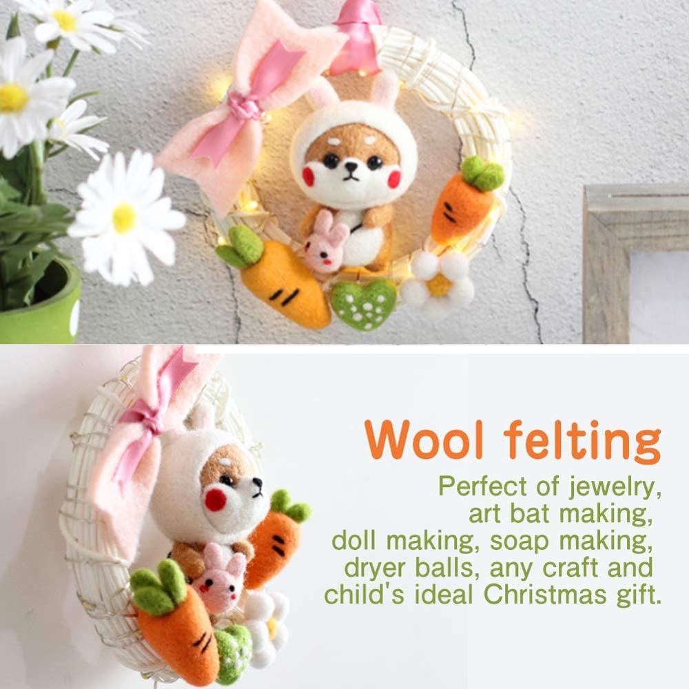 LMDZ Wool Felting Supplies, Wool, Chunky Yarn, Spinning Wool Roving for Needle Felting Wet Felting DIY Hand Spinning