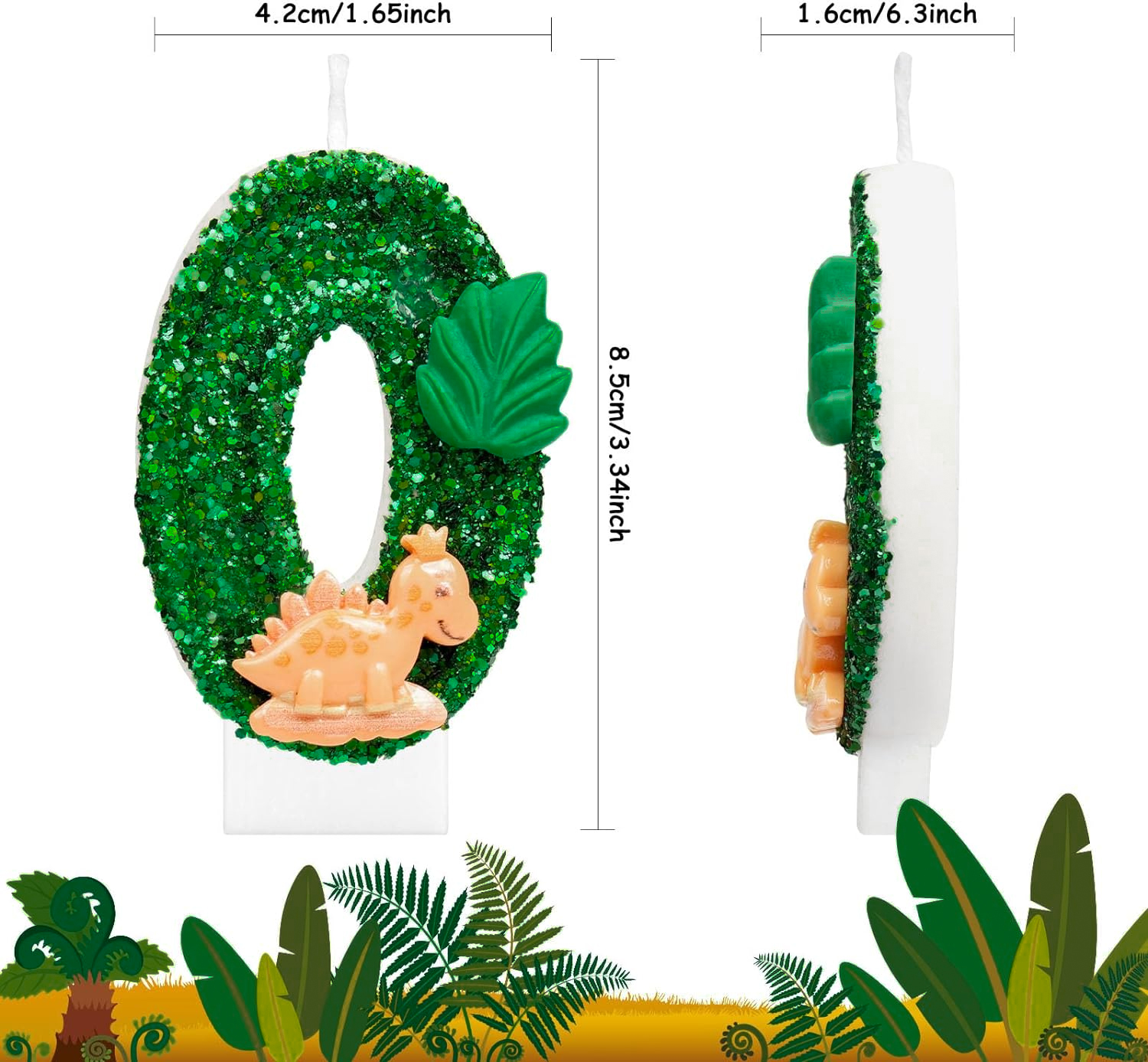 0-9 Number Birthday Candle,Happy Birthday Cake Candle, Birthday Baking Anniversary, Dinosaur Themed Party Supplies