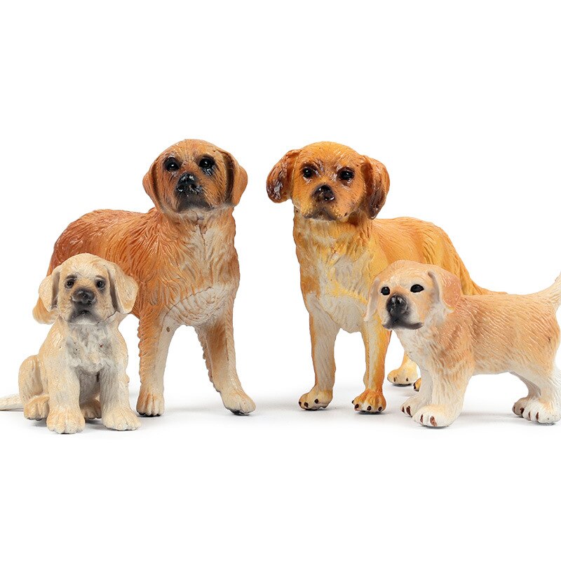 Miniaturen Beeldjes Hond Model Golden Retriever Schnauzer Shiba Inu Herder Action Figure Collectible Educatief Speelgoed