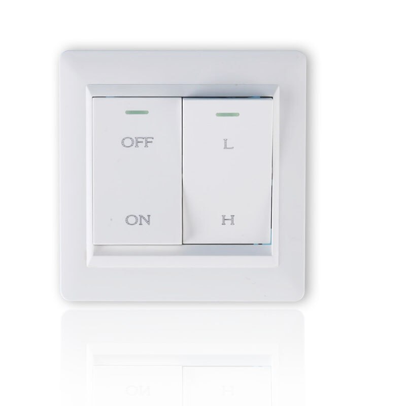 Inline Duct Fan ON/OFF Speed Switch Regulator Fan Controller Dual Push Button Inline Exhaust Fan Wall Dual Speed Switch